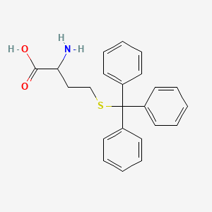 molecular formula C23H23NO2S B15481087 2-Amino-4-tritylsulfanylbutanoic acid CAS No. 27486-92-6