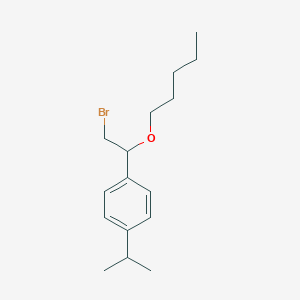molecular formula C16H25BrO B15481110 alpha-(Bromomethyl)-p-isopropylbenzyl pentyl ether CAS No. 21270-04-2