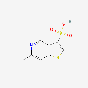 molecular formula C9H9NO3S2 B15481167 4,6-Dimethylthieno[3,2-c]pyridine-3-sulfonic acid CAS No. 30433-83-1
