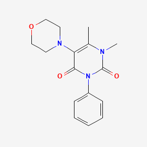 molecular formula C16H19N3O3 B15481211 Uracil, 1,6-dimethyl-5-morpholino-3-phenyl- CAS No. 32150-74-6