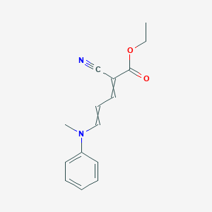 molecular formula C15H16N2O2 B15481221 Ethyl 2-cyano-5-[methyl(phenyl)amino]penta-2,4-dienoate CAS No. 20577-25-7