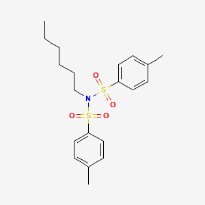 molecular formula C20H27NO4S2 B15481281 N-Hexyl-4-methyl-N-(4-methylbenzene-1-sulfonyl)benzene-1-sulfonamide CAS No. 24332-41-0