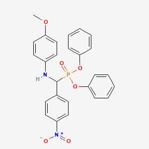 molecular formula C26H23N2O6P B15481328 Diphenyl{[(4-methoxyphenyl)amino](4-nitrophenyl)methyl}phosphonate CAS No. 19348-92-6