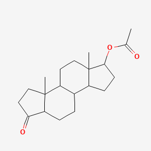molecular formula C20H30O3 B15481346 8a,10a-Dimethyl-6-oxohexadecahydrodicyclopenta[a,f]naphthalen-1-yl acetate CAS No. 17680-71-6