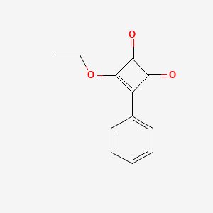 molecular formula C12H10O3 B15481363 3-Ethoxy-4-phenylcyclobut-3-ene-1,2-dione CAS No. 22118-95-2