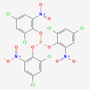 molecular formula C18H6Cl6N3O9P B15481387 Tris(2,4-dichloro-6-nitrophenyl) phosphite CAS No. 23471-05-8