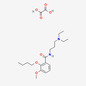 molecular formula C21H34N2O7 B15481409 N-(3-Diethylaminopropyl)-2-butoxy-3-methoxybenzamide oxalate CAS No. 23966-80-5
