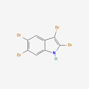 molecular formula C8H3Br4N B15481466 1H-Indole, 2,3,5,6-tetrabromo- CAS No. 17826-06-1