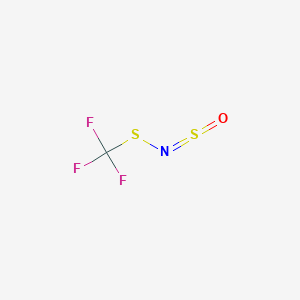 molecular formula CF3NOS2 B15481473 Trifluoro{[(oxo-lambda~4~-sulfanylidene)amino]sulfanyl}methane CAS No. 22089-64-1