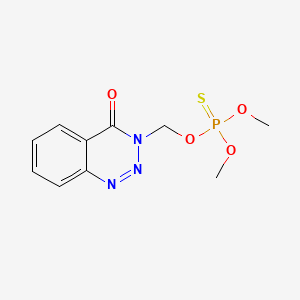molecular formula C10H12N3O4PS B15481478 O,O-Diethyl S-((4-oxo-1,2,3-benzotriazin-3(4H)-yl)methyl) phosphorothioate CAS No. 24736-01-4