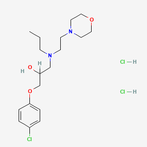 molecular formula C18H31Cl3N2O3 B15481518 1-(p-Chlorophenoxy)-3-((2-morpholinoethyl)propylamino)-2-propanol dihydrochloride CAS No. 22820-24-2