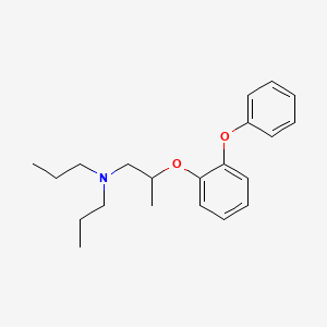 molecular formula C21H29NO2 B15481547 Phenetole, beta-dipropylamino-alpha-methyl-o-phenoxy- CAS No. 23370-93-6