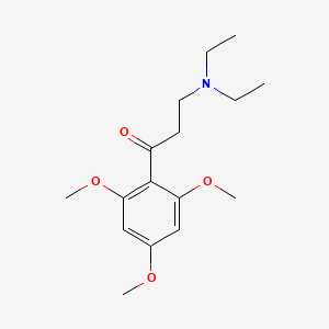 molecular formula C16H25NO4 B15481625 Propiophenone, 3-diethylamino-2',4',6'-trimethoxy- CAS No. 19337-81-6