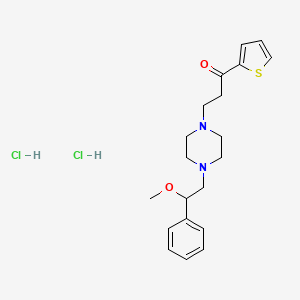 molecular formula C20H28Cl2N2O2S B15481645 3-(4-(beta-Methoxyphenethyl)-1-piperazinyl)-1-(2-thienyl)-1-propanone dihydrochloride CAS No. 21263-23-0