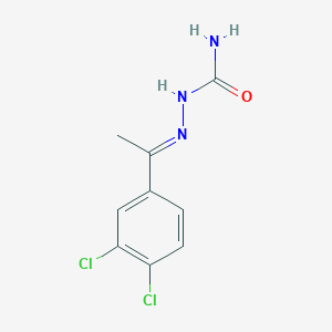 molecular formula C9H9Cl2N3O B15481666 Acetophenone,4'-dichloro-, semicarbazone CAS No. 22107-28-4