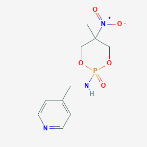 molecular formula C10H14N3O5P B15481678 5-methyl-5-nitro-2-oxo-N-(pyridin-4-ylmethyl)-1,3,2lambda5-dioxaphosphinan-2-amine CAS No. 20926-41-4