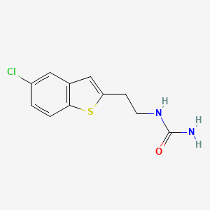 molecular formula C11H11ClN2OS B15481680 Urea, (2-(5-chlorobenzo(b)thien-2-yl)ethyl)- CAS No. 23799-95-3
