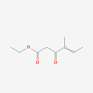 molecular formula C9H14O3 B15481702 Ethyl 4-methyl-3-oxohex-4-enoate CAS No. 25654-10-8