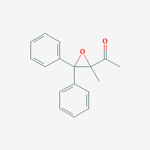 molecular formula C17H16O2 B15481725 Ethanone, 1-(2-methyl-3,3-diphenyloxiranyl)- CAS No. 23457-03-6