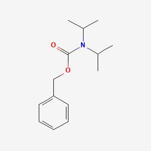 molecular formula C14H21NO2 B15481759 Carbamic acid, bis(1-methylethyl)-, phenylmethyl ester CAS No. 26382-04-7