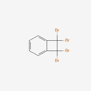 molecular formula C8H4Br4 B15481779 Bicyclo[4.2.0]octa-1,3,5-triene, 7,7,8,8-tetrabromo- CAS No. 26448-34-0