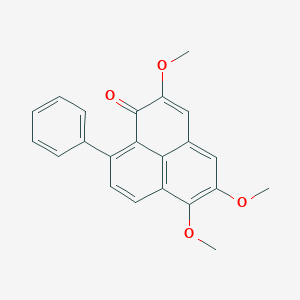 molecular formula C22H18O4 B15481831 2,5,6-Trimethoxy-9-phenyl-1H-phenalen-1-one CAS No. 22129-24-4