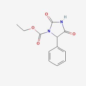 molecular formula C12H12N2O4 B15481957 Ethyl 2,4-dioxo-5-phenylimidazolidine-1-carboxylate CAS No. 18755-71-0
