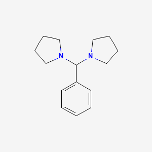 molecular formula C15H22N2 B15481978 Pyrrolidine, 1,1'-(phenylmethylene)bis- CAS No. 22027-62-9