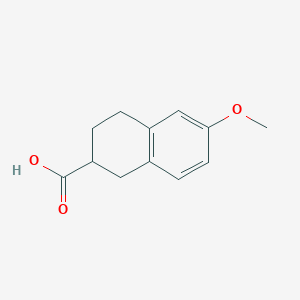 molecular formula C12H14O3 B154820 (R)-6-methoxy-1,2,3,4-tetrahydronaphthalene-2-carboxylic acid CAS No. 136759-35-8