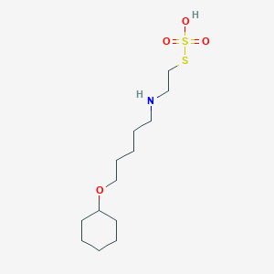 molecular formula C13H27NO4S2 B15482075 S-2-(((5-Cyclohexyloxy)pentyl)amino)ethyl thiosulfate CAS No. 21209-25-6