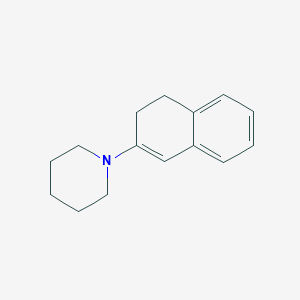 molecular formula C15H19N B15482095 Piperidine, 1-(3,4-dihydro-2-naphthalenyl)- CAS No. 21403-94-1