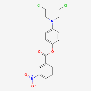 molecular formula C17H16Cl2N2O4 B15482137 p-(Bis(2-chloroethyl)amino)phenyl m-nitrobenzoate CAS No. 22953-58-8