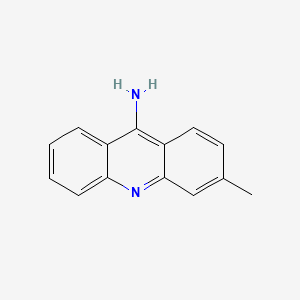 molecular formula C14H12N2 B15482247 Acridine, 9-amino-3-methyl- CAS No. 23045-13-8