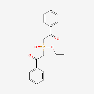 molecular formula C18H19O4P B15482251 Ethyl bis(2-oxo-2-phenylethyl)phosphinate CAS No. 25411-69-2