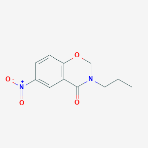 molecular formula C11H12N2O4 B15482329 4H-1,3-Benzoxazin-4-one, 2,3-dihydro-6-nitro-3-propyl- CAS No. 20973-06-2