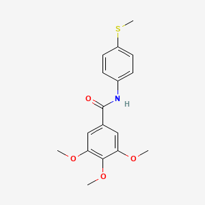 molecular formula C17H19NO4S B15482412 N-(3,4,5-Trimethoxybenzoyl)-p-methylthioaniline CAS No. 22708-26-5