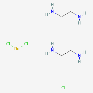 molecular formula C4H16Cl3N4Ru-2 B15482427 cis-Dichlorobis(ethylenediamine)rhodium(1+) chloride CAS No. 22294-93-5
