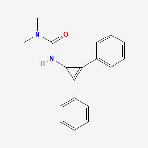 molecular formula C18H18N2O B15482468 N'-(2,3-Diphenylcycloprop-2-en-1-yl)-N,N-dimethylurea CAS No. 17825-62-6