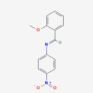molecular formula C14H12N2O3 B15482472 Benzenamine, N-[(2-methoxyphenyl)methylene]-4-nitro- CAS No. 24588-82-7