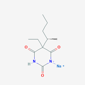 molecular formula C11H17N2NaO3 B15482501 S(-)-Pentobarbital sodium CAS No. 21642-82-0