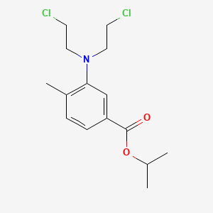 molecular formula C15H21Cl2NO2 B15482596 Propan-2-yl 3-[bis(2-chloroethyl)amino]-4-methylbenzoate CAS No. 21447-81-4