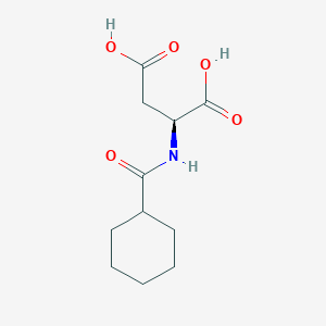 molecular formula C11H17NO5 B15482620 N-(Cyclohexanecarbonyl)-L-aspartic acid CAS No. 24696-02-4