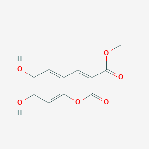 molecular formula C11H8O6 B15482642 Methyl 6,7-dihydroxy-2-oxo-2H-1-benzopyran-3-carboxylate CAS No. 20759-61-9