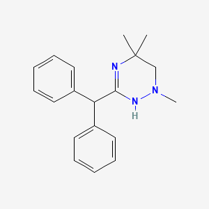 molecular formula C19H23N3 B15482819 as-Triazine, 1,4,5,6-tetrahydro-3-diphenylmethyl-1,5,5-trimethyl- CAS No. 22201-91-8