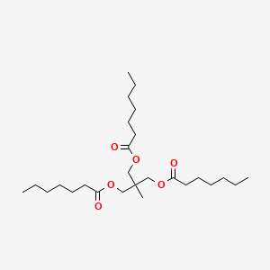 molecular formula C26H48O6 B15483045 Trimethylolethane triheptanoate CAS No. 23336-49-4