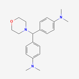 molecular formula C21H29N3O B15483100 Benzenamine, 4,4'-(4-morpholinylmethylene)bis(N,N-dimethyl- CAS No. 21295-86-3