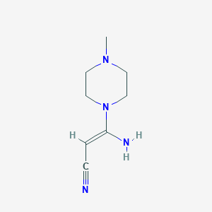 molecular formula C8H14N4 B154835 3-Amino-3-(4-methylpiperazino)acrylonitrile CAS No. 136062-62-9