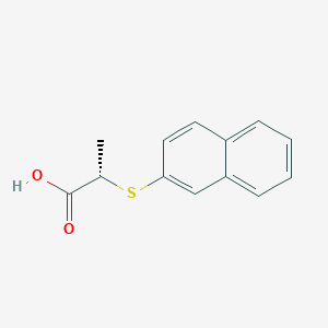 molecular formula C13H12O2S B15483583 Propanoic acid, 2-(2-naphthalenylthio)-, (S)- CAS No. 20667-99-6