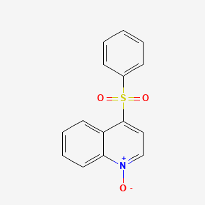 molecular formula C15H11NO3S B15483836 4-(Phenylsulfonyl)quinoline 1-oxide CAS No. 20872-58-6