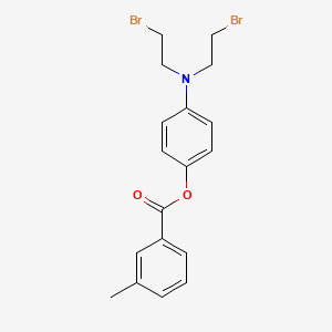 molecular formula C18H19Br2NO2 B15483954 p-(Bis(2-bromoethyl)amino)phenyl m-methylbenzoate CAS No. 22954-15-0